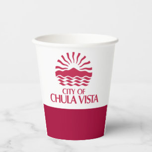 Chula Vista (California) city flag paper cups