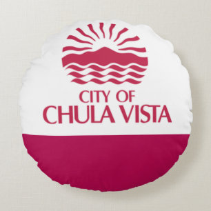 Chula Vista (California) City flag Round Cushion