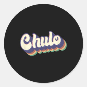 Chulo Latino Men Boys Cinco De Mayo Retro Spanish Classic Round Sticker