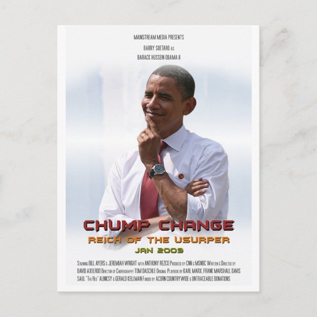 Chump Change (Obama) Postcard (Front)