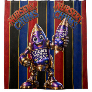 Chums blueberry cola/blueberry bathroom accessorie shower curtain