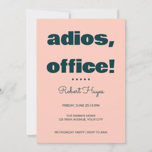 Chunky Adios Office Retirement Party Invitation