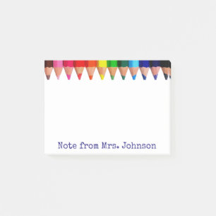 Chunky Coloured Pencils Post-it Notes
