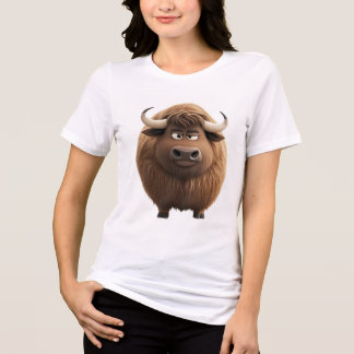 Chunky Cool Round Bull Tee | Cute Zodiac Ox Graphi
