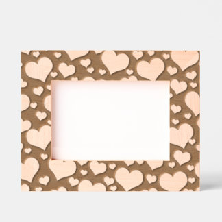 Chunky Hearts Etched Wooden Frame Engraved Frames