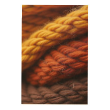 Chunky Knit Yarn Texture Yellow Orange Brown