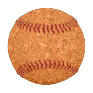 Chunky Natural Cork Wood Grain Look Baseball