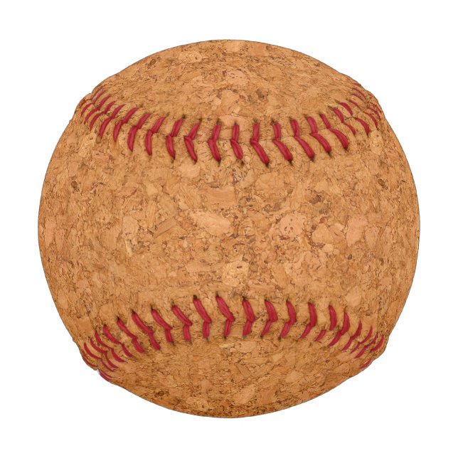 Chunky Natural Cork Wood Grain Look Baseball (Front)