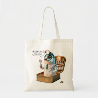 Chunky Sardine Fish-ician Medical Cartoon Tote Bag
