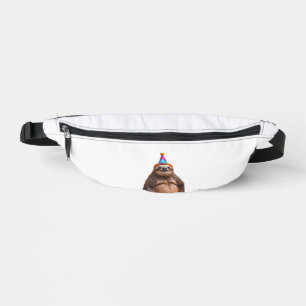 Chunky Sloth birthday party hat gift funny meme pr Bum Bags