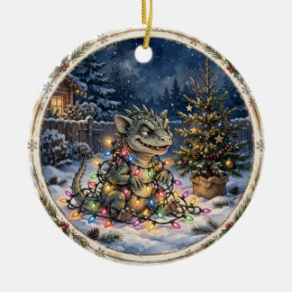 Chupacabra Christmas Lights Ornament