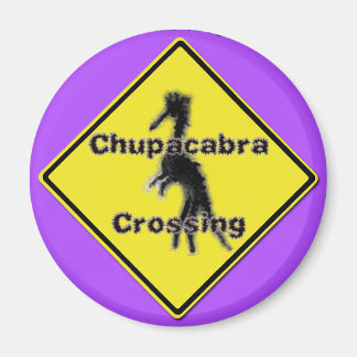 Chupacabra Crossing purple magnet
