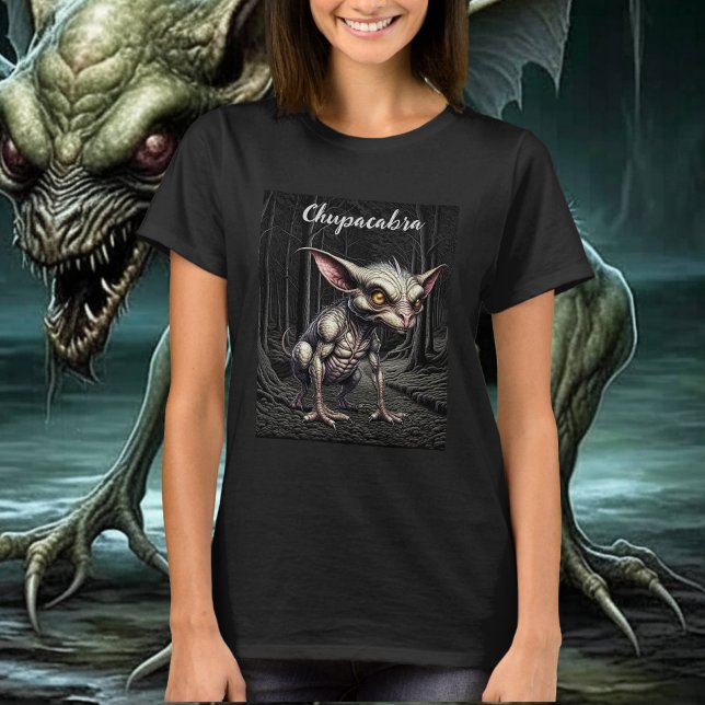 Chupacabra in the Woods Cryptid T-Shirt (Creator Uploaded)