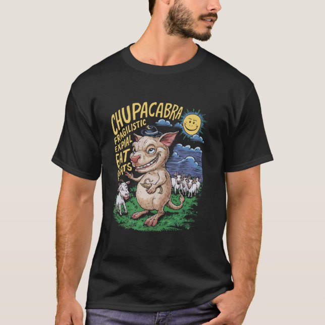 Chupacabra Legendary Creature Mythical Beast Crypt T-Shirt (Front)