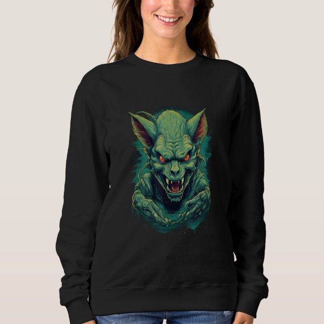 Chupacabra The Goat Sucker by Haunted Horror Hallo Sweatshirt (Front)