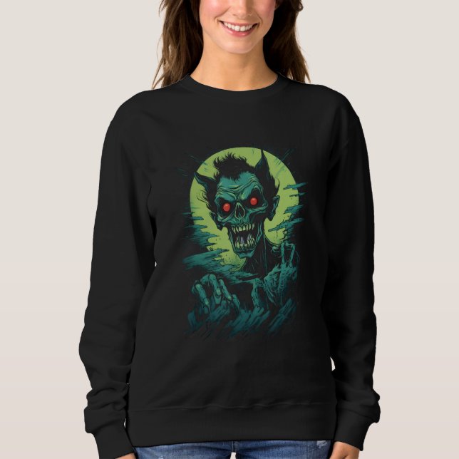 Chupacabra The Goat Sucker by Haunted Horror Hallo Sweatshirt (Front)