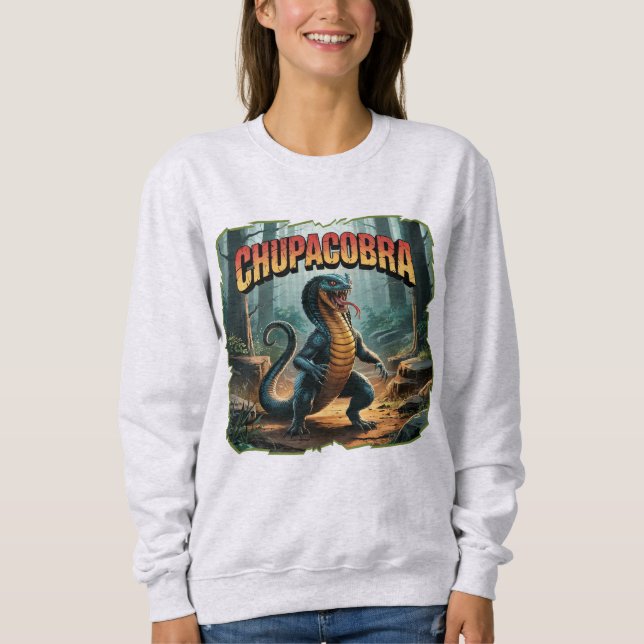 Chupacobra Illustration – Chupacabra Cobra Scary Sweatshirt (Front)