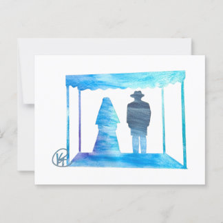 Chupah Jewish Wedding Canopy Art Postcard