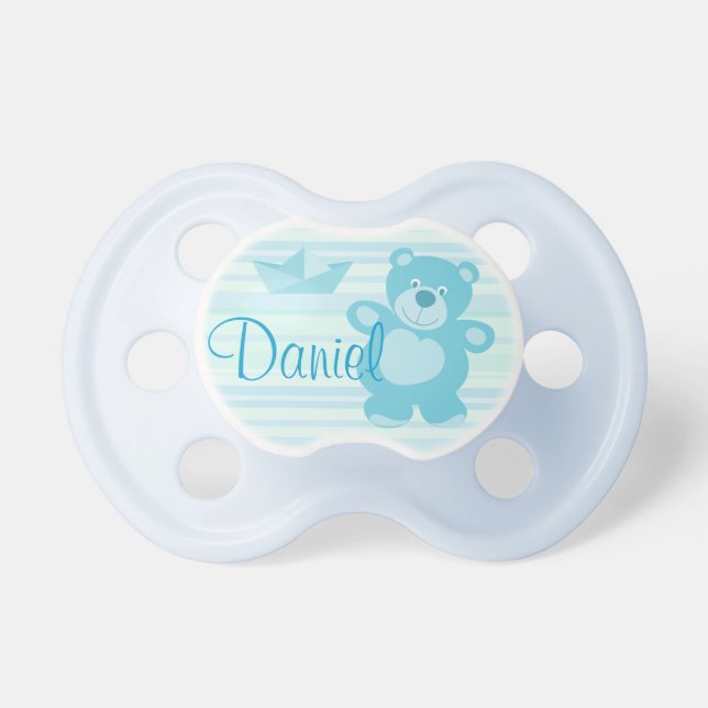 Chupete osito and colored green boat dummy (Front)