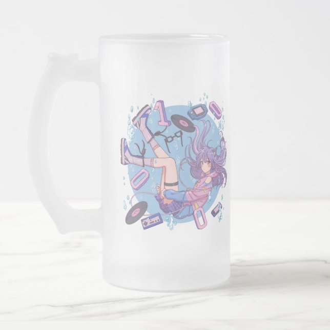 chupuglass frosted glass beer mug (Left)