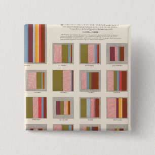 Church Accommodation, Statistical US Lithograph 15 Cm Square Badge