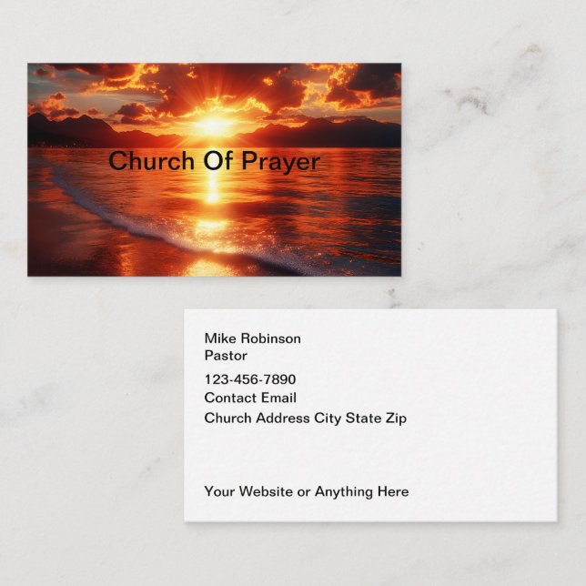 Church And Prayer Business Cards (Front/Back)