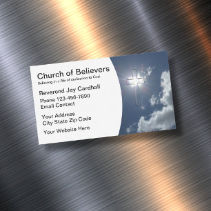 Church And Prayer Magnetic Business Card