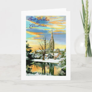 Church and reflections holiday card