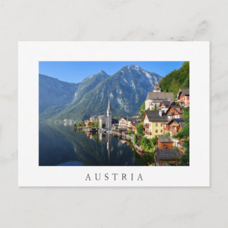 Church and village of Hallstatt, Austria with Alps Postcard