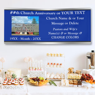 Church Anniversary Banners, Photo, Text, Colours Banner