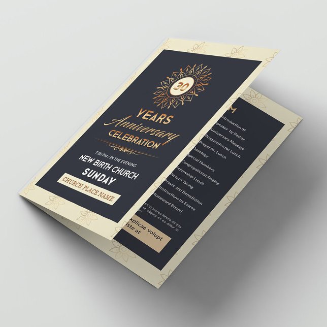 Church Anniversary Brochure Template (Creator Uploaded)