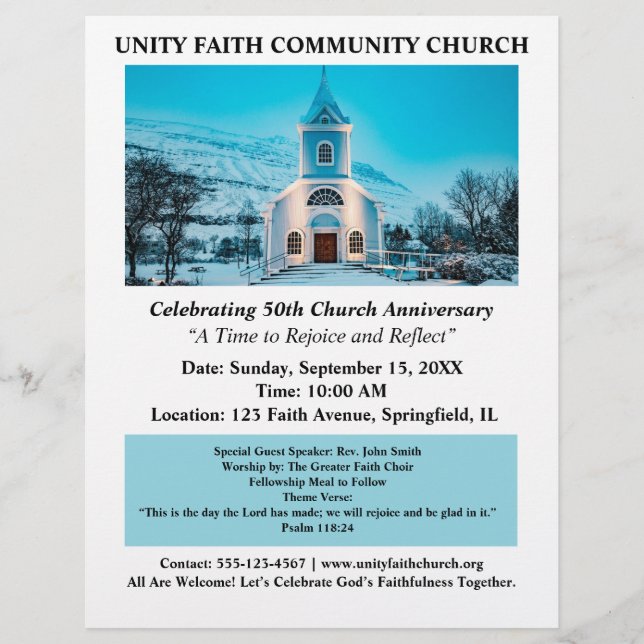 Church Anniversary  Flyer (Front)