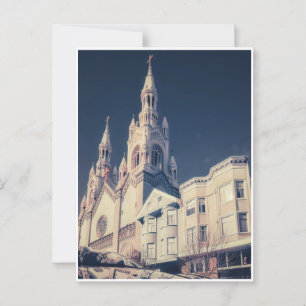 Church Architecture Cityscape and Reflection Postcard