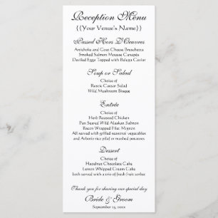 Church at Auvers by Vincent van Gogh Wedding Menu