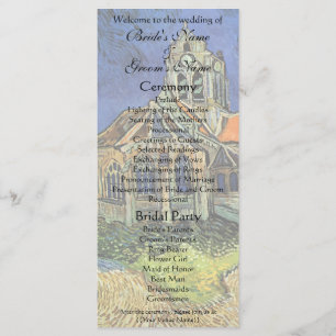 Church at Auvers by Vincent van Gogh Wedding Programme