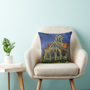 Church at Auvers-sur-Oise by Vincent van Gogh Cushion