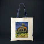 Church at Auvers-sur-Oise by Vincent van Gogh Tote Bag<br><div class="desc">Church at Auvers by Vincent van Gogh is a vintage fine art post impressionism architectural painting. An exterior view of a church with stained glass windows and a figure walking towards the Chapel along a cobblestone path. About the artist: Vincent Willem van Gogh (1853 -1890) was one of the most...</div>