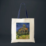 Church at Auvers-sur-Oise by Vincent van Gogh Tote Bag<br><div class="desc">Church at Auvers by Vincent van Gogh is a vintage fine art post impressionism architectural painting. An exterior view of a church with stained glass windows and a figure walking towards the Chapel along a cobblestone path. About the artist: Vincent Willem van Gogh (1853 -1890) was one of the most...</div>