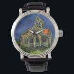 Church at Auvers-sur-Oise by Vincent van Gogh Watch<br><div class="desc">Church at Auvers by Vincent van Gogh is a vintage fine art post impressionism architectural painting. An exterior view of a church with stained glass windows and a figure walking towards the Chapel along a cobblestone path. About the artist: Vincent Willem van Gogh (1853 -1890) was one of the most...</div>