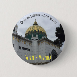 Church at Steinhof - Otto Wagner 6 Cm Round Badge