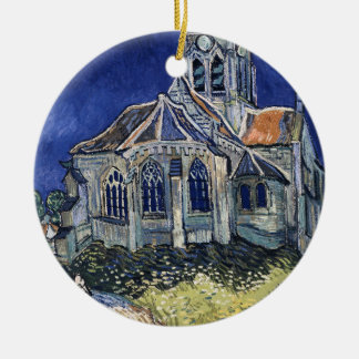 Church Auvers Sur Oise painting Vincent van Gogh Ceramic Tree Decoration