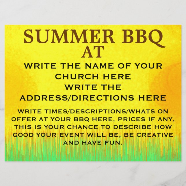 CHURCH BBQ FLYER (Front)