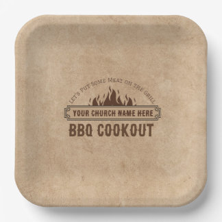 Church BBQ Potluck, Personalised Paper Plates