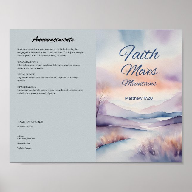 Church Bulletin for Download and Print (Front)