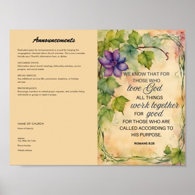 Church Bulletin Poster (Front)