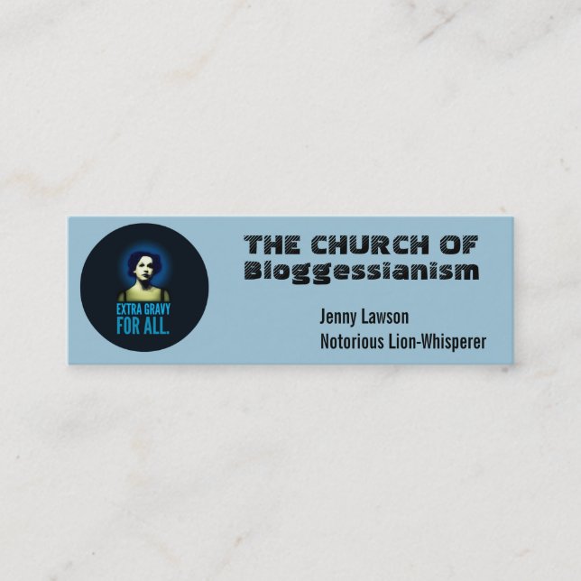 Church business cards.  Customise. Mini Business Card (Front)