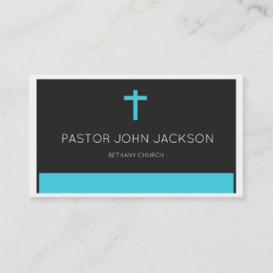 Church Business Cards Ministry Light Blue