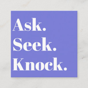 Church Business QR code Promotional Purple Square Business Card