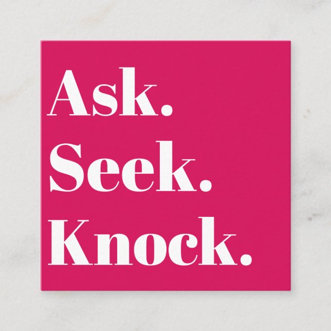 Church Business QR code Promotional Red Square Business Card (Front)