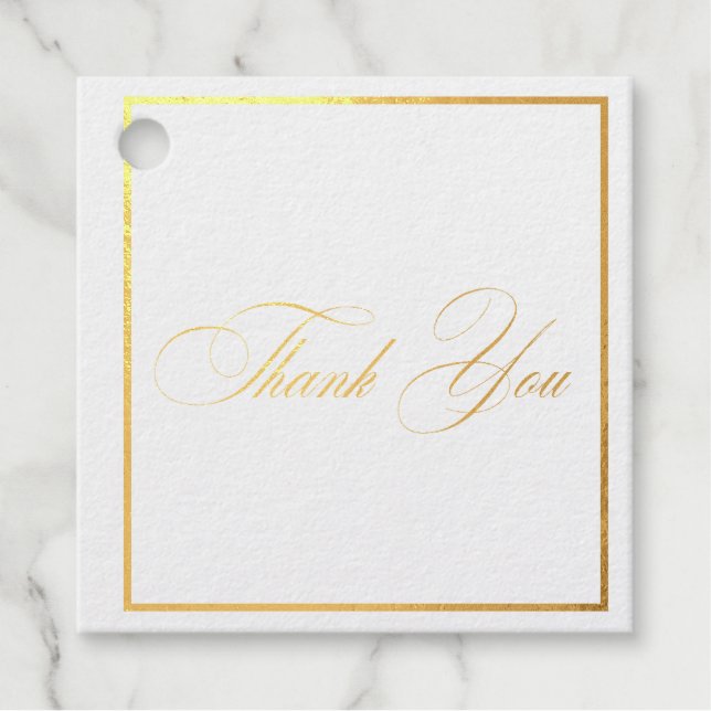 Church Calligraphy Wedding Favour Tags (Front)